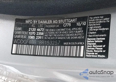 2011 Mercedes-Benz C 300 Luxury 4Matic/Sport 4Matic from USA, damaged, VIN WDDGF8BB1BR153257